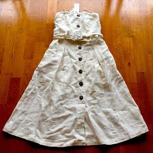 Anthropology Moon River Strapless Dress